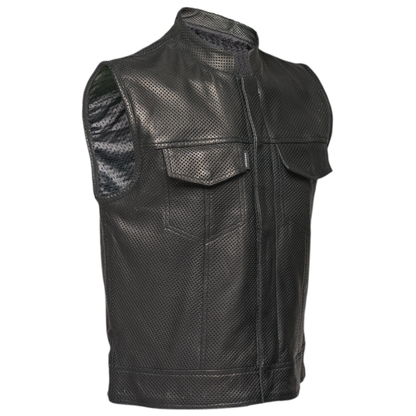 Perforated Leather Vest – UNKNOWN Industries Perforated Leather Vest – UNKNOWN Industries