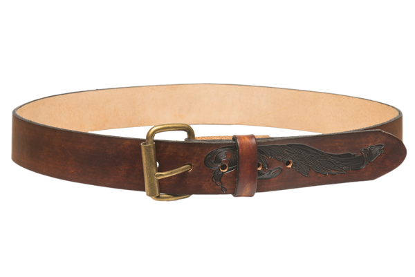 John Wayne Brown Leather Belt (Black) – UNKNOWN Industries display picture 3