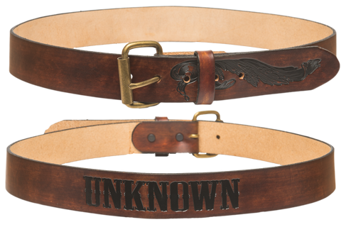 John Wayne Brown Leather Belt (Black)
