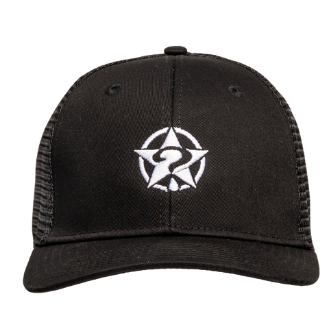 Circle Star Black Curve Bill Hat