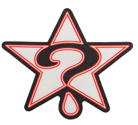 Black/Red Star Sticker