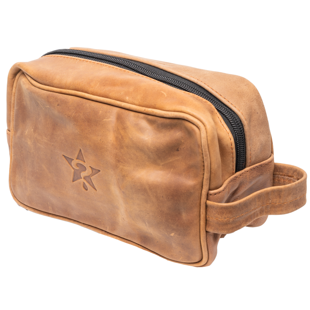 Brown Leather Toiletry Bag – UNKNOWN Industries