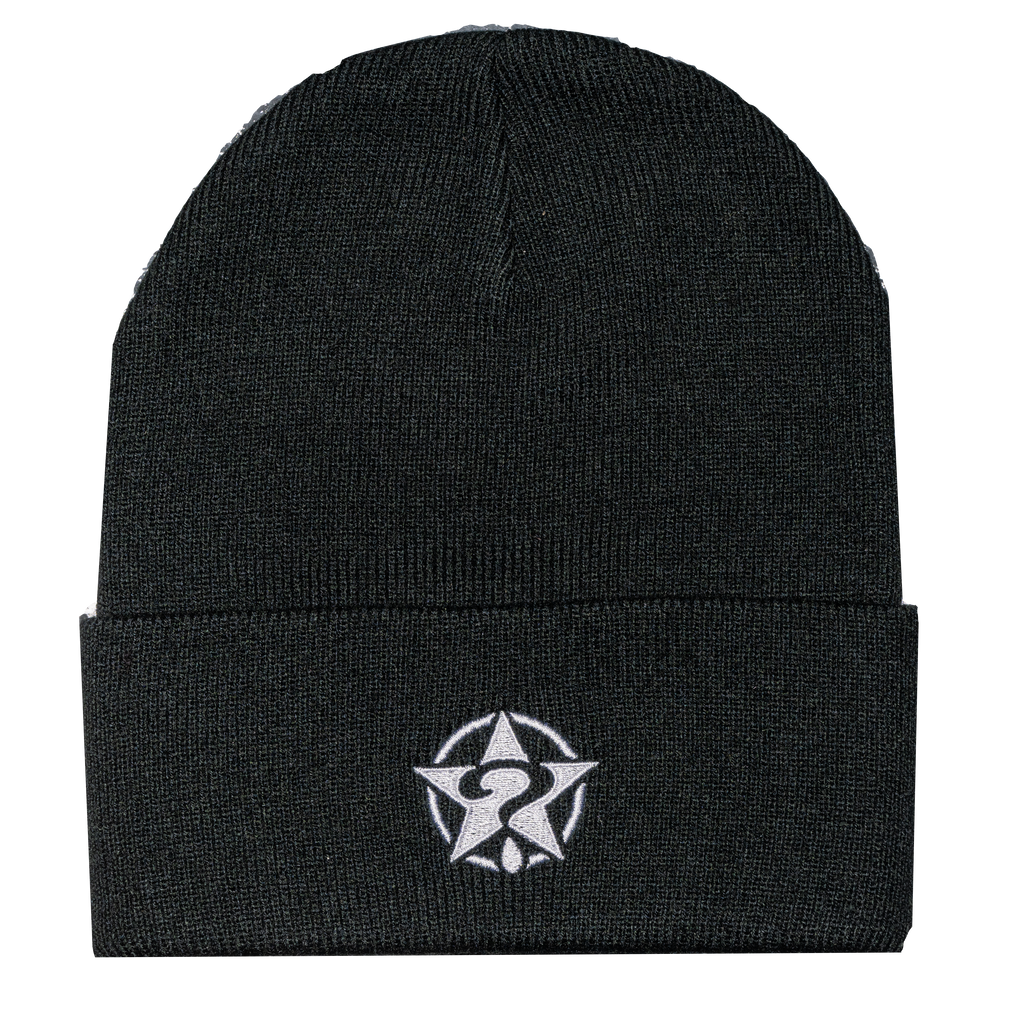 Circle star Black beanie