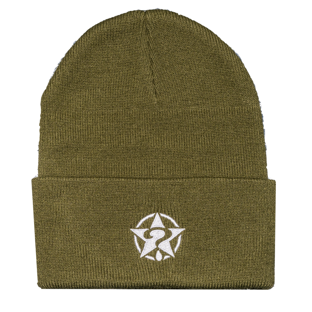 Circle star Olive beanie