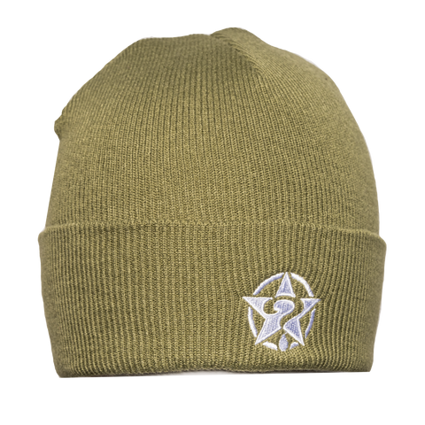 Circle star Olive beanie