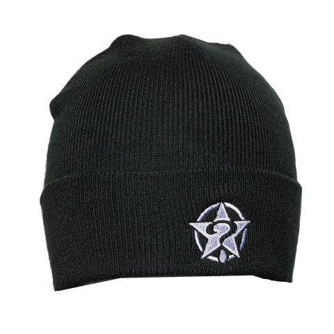 Circle star Black beanie
