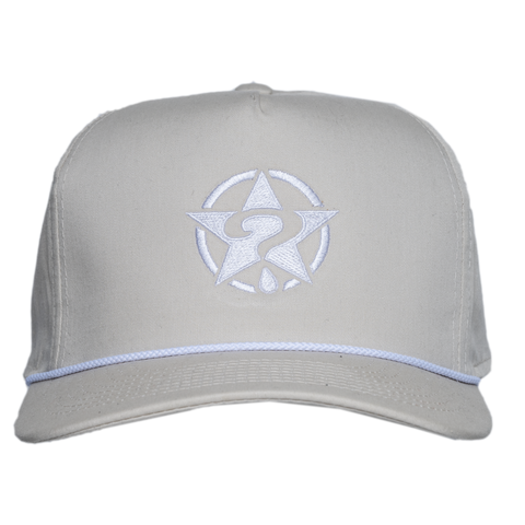 Circle Star Creme Rope Hat