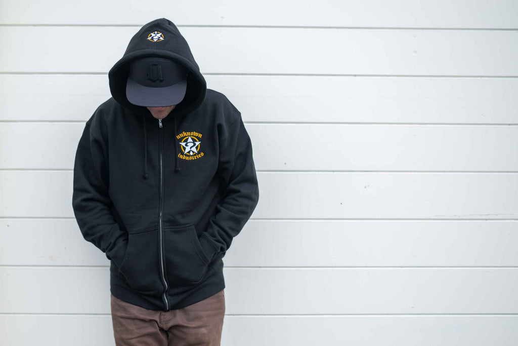 Stamped Zip Up Hoodie