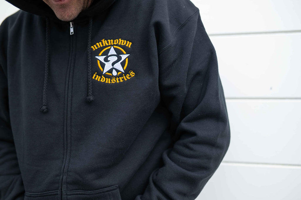 Stamped Zip Up Hoodie