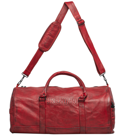 Red Leather Money Bag