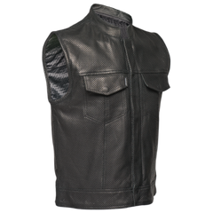 96SS UNDERCOVER ドクロ期 LEATHER VEST Downside Perforated Men's Motorcycle Leather Vest – DS Online