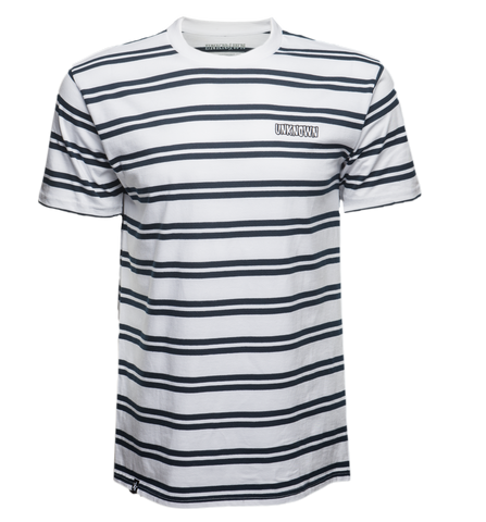 UNKNOWN White/Navy Stripe T-Shirt