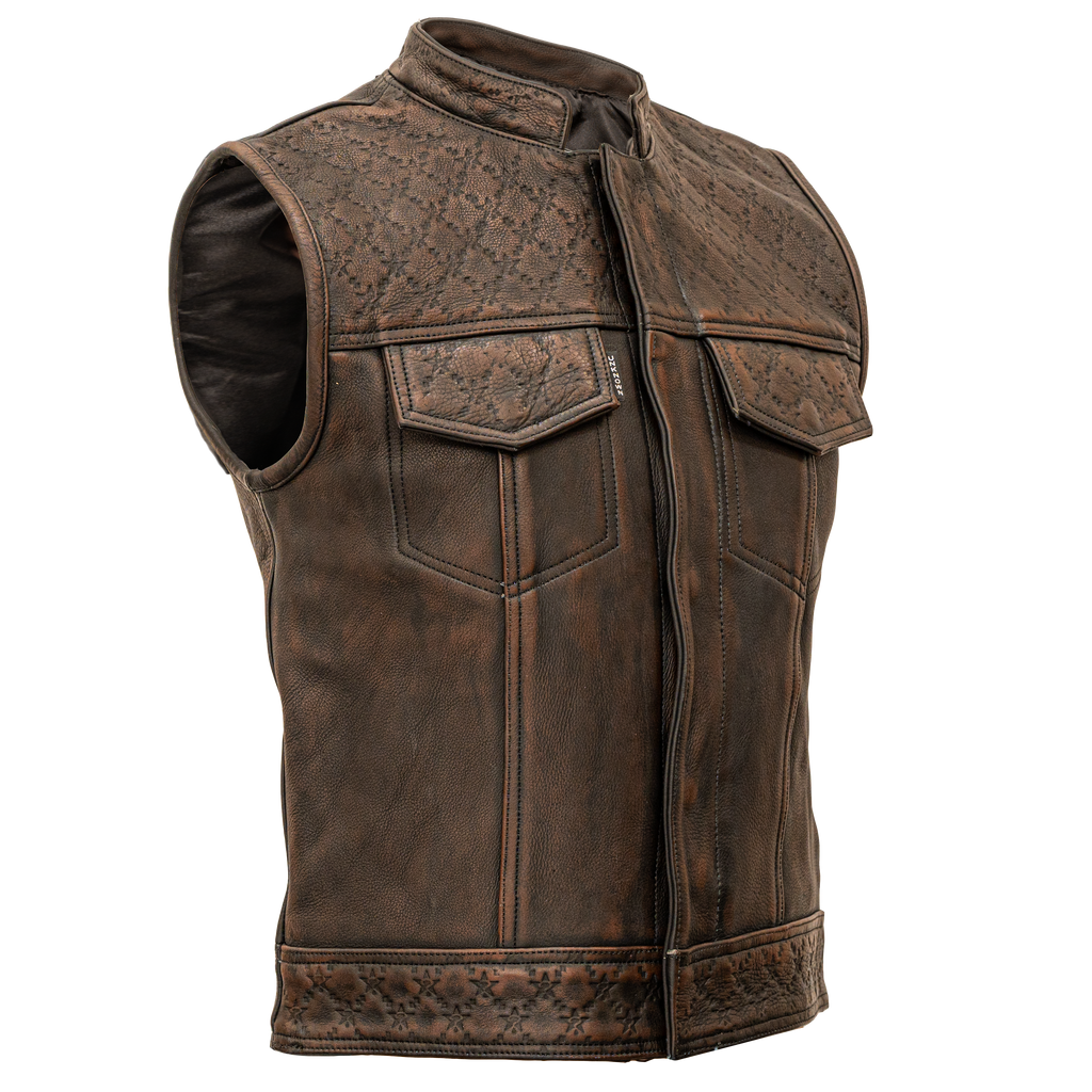 Unknown Stamp Brown Leather Vest – UNKNOWN Industries