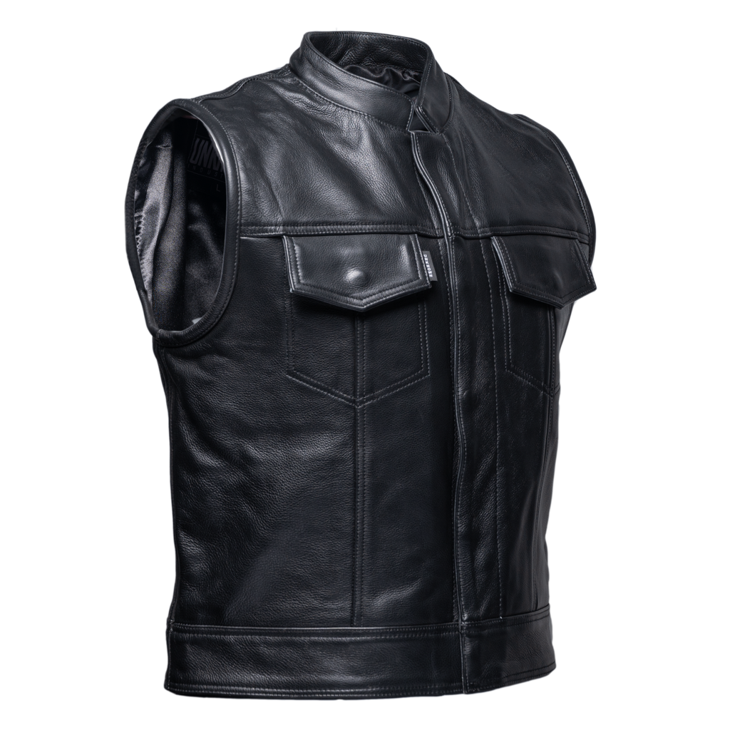Easy Rider Black Leather Vest – UNKNOWN Industries