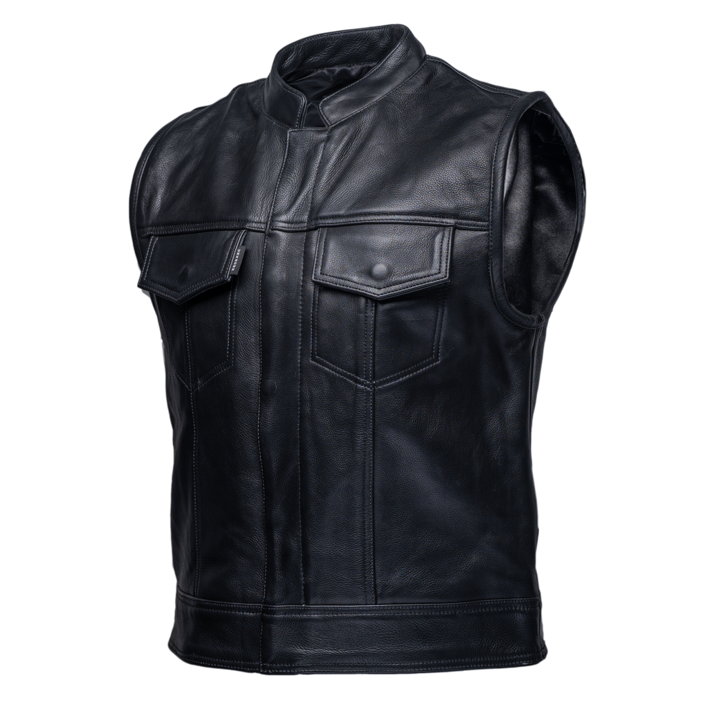 Easy Rider Black Leather Vest – UNKNOWN Industries