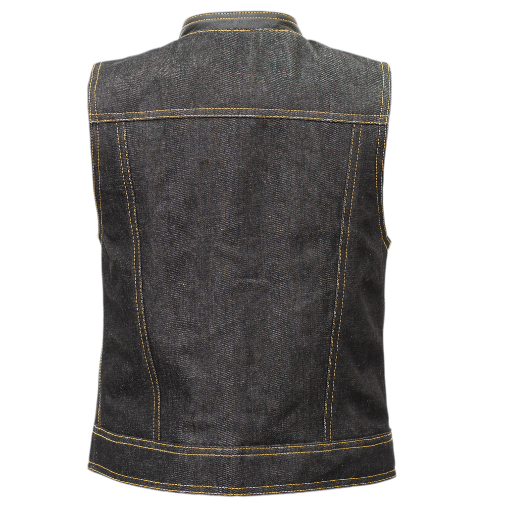 "EVIL" Black Denim Vest