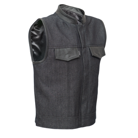Runaway Black Denim Vest