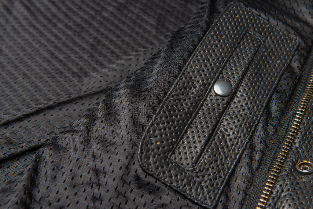 Perforated Leather  Vest