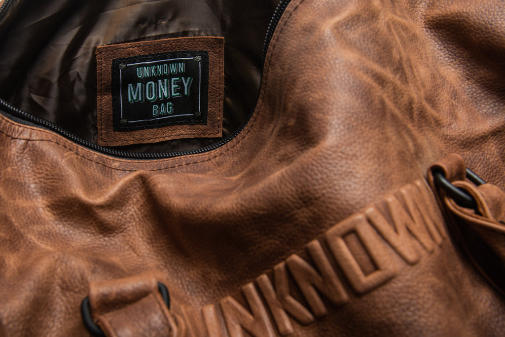 Brown Leather Money Bag