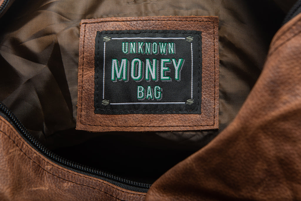 Brown Leather Money Bag