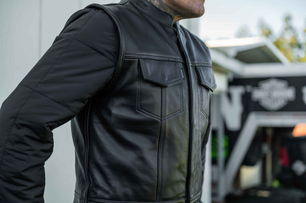 Easy Rider Black Leather Vest – UNKNOWN Industries